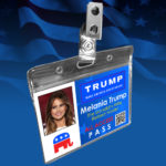 Political Novelty Trump Clinton Halloween Costume Name Badge ID Cards