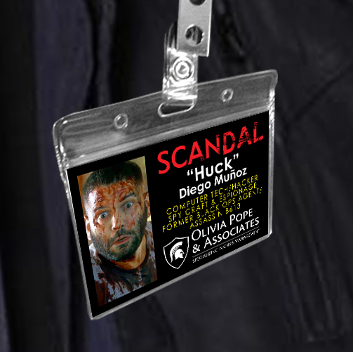 Huck - Scandal Pope & Associates Name Badge ID Card