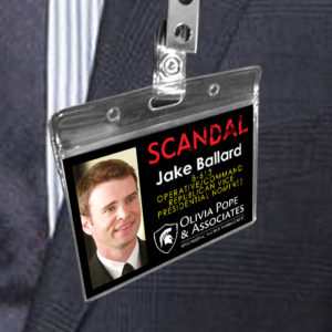 Jake Ballard - Scandal Pope & Associates Name Badge ID Card