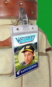 Happy Gilmore Halloween Costume Golf Badge Card